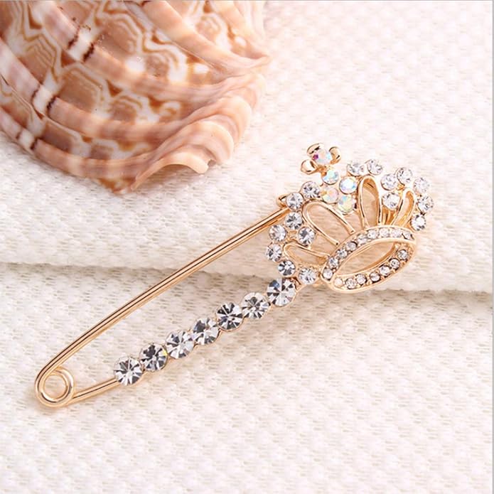 Crystal Pearl Flower Brooches Pins Fashion Beautiful Created Rhinestone Floral Brooch Good Idea for Party Dance Wedding Banquet for Elegant Women Girl