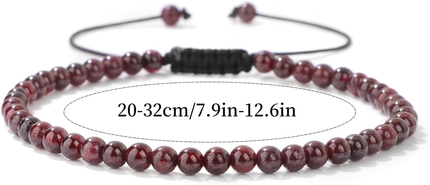 Lit Wall Crystal Anklets for Women Handmade Beach Boho Ankle Bracelet 4mm Adjustable Beaded Ankle Bracelet Waterproof Natural Stone Anklet Plus Size Anklets Gemstone Anklet Jewelry Gift for Her