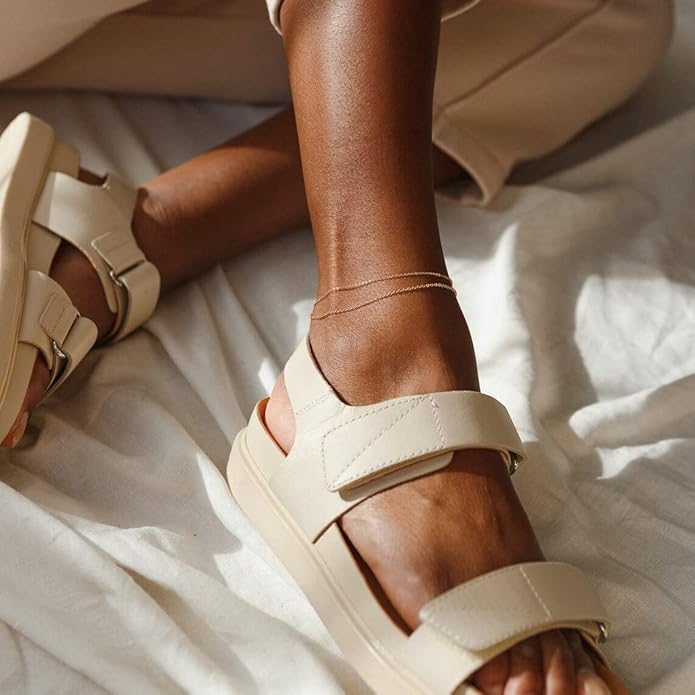 Dainty Ankle Bracelets for Women 18K Gold Plated Satellite Beaded Herringbone Chain Anklets Simple Lip Chain Anklet Minimalist Summer Beach Foot Jewelry Christmas