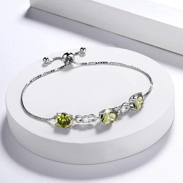 Aurora Tears 925 Sterling Silver 12 Birthstones Necklace/Earring/Ring/Bracelet Women Birthstone Pendant Crystal Fashion Birthday Jewelry Christmas Gift for Girls Women
