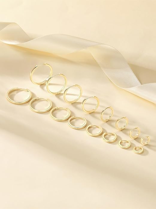 Silvora 925 Sterling Silver Small Hoop Earrings for Women Huggie Earrings Hypoallergenic Cartilage Earrings Tiny Hoops 6mm/8mm/10mm/12mm/14mm/16mm/18mm/20mm