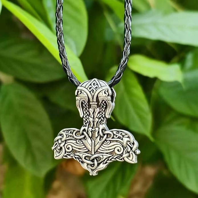 S925 Sterling Silver Viking Pendant, Norse Mythology Inspired Men's Jewelry, Perfect for Necklaces, Gift for Father's Day, Christmas, Birthday