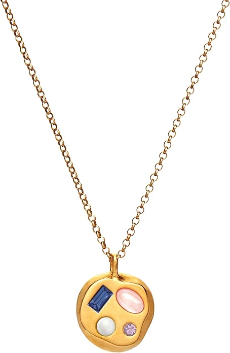 Birthdate 14k Gold Necklace for Women - 16-20in Adjustable 14 Karat Gold Chain with Lobster Clasp - Cadenas de Oro 14k Puro Para Mujer, Ladies Jewelry Birthstone