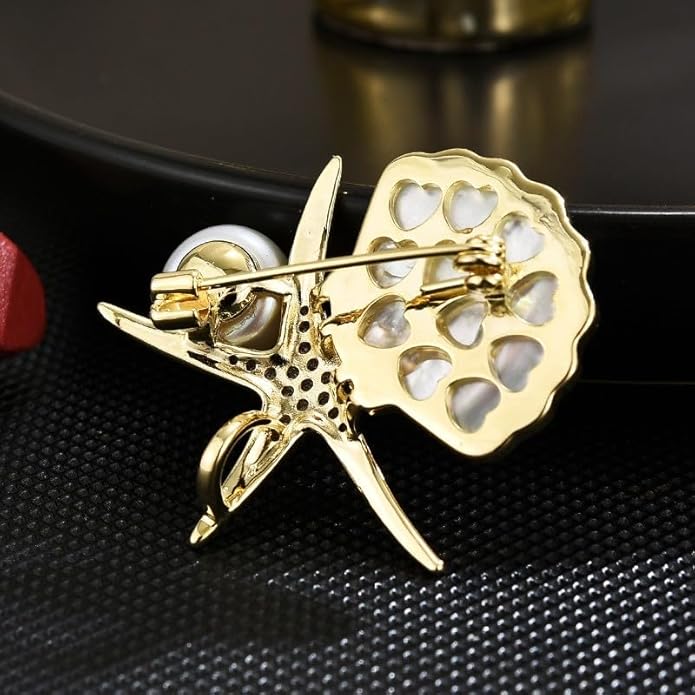 UNVAK Animal Brooches for Women Pearl Rhinestones Animal Brooch Pin Cute Animal Jewelry Gift for Wife Mom Girlfriends
