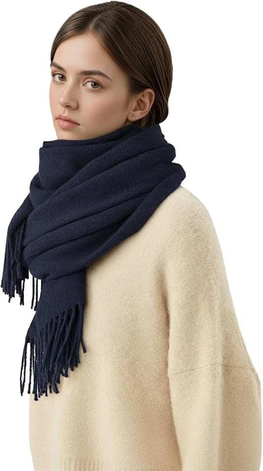 FLEESOFT Winter Wool Scarf Shawl -Thick Oversized Pashmina Shawl Wrap,Soft Warm Winter Scarves,Travel Blanket Scarf for Women