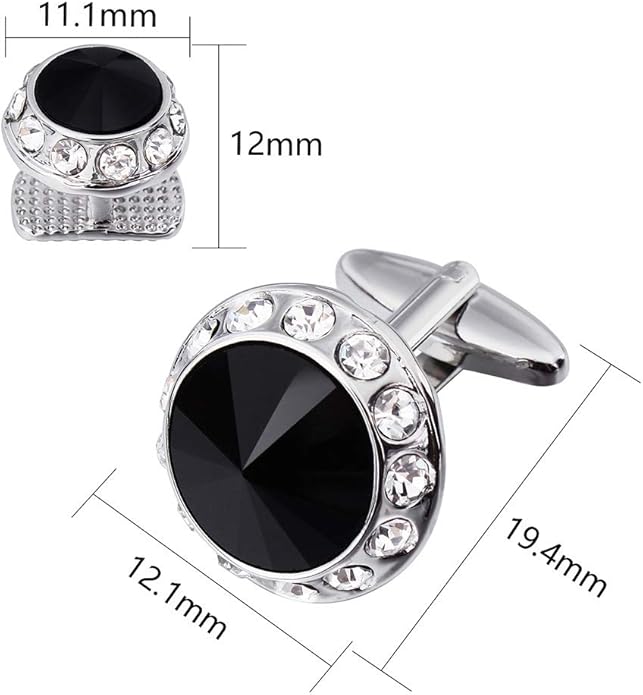 HAWSON Birthstone Tuxedo Studs and Cufflinks Set for Men's Suit Tuxedo Formal Dress Shirt Wedding Business Party Accessories
