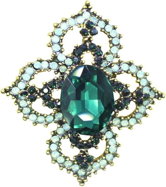Brooch Pins for Women Girls Fashion Flower Crystal Rhinestone Pearl Jewelry