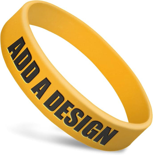 Wide Wristbands | Fully Customizable | Great For Events, Fundraisers & Promotions | 3/4" Wide | 100% Silicone | Available In Bulk