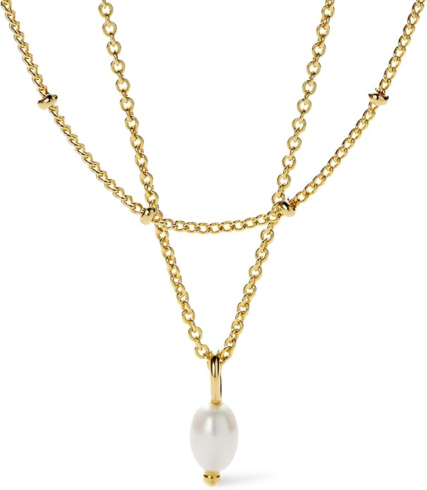 Ana Luisa Layered Necklaces for Women - Chic 14K Gold Plated Chains with Two Separate Necklaces for a Layered Look - Trendy Charm Necklace - Hypoallergenic & Tarnish-Free, Dainty Gold Chain Necklace