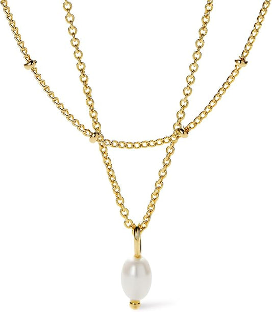 Ana Luisa Layered Necklaces for Women - Chic 14K Gold Plated Chains with Two Separate Necklaces for a Layered Look - Trendy Charm Necklace - Hypoallergenic & Tarnish-Free, Dainty Gold Chain Necklace