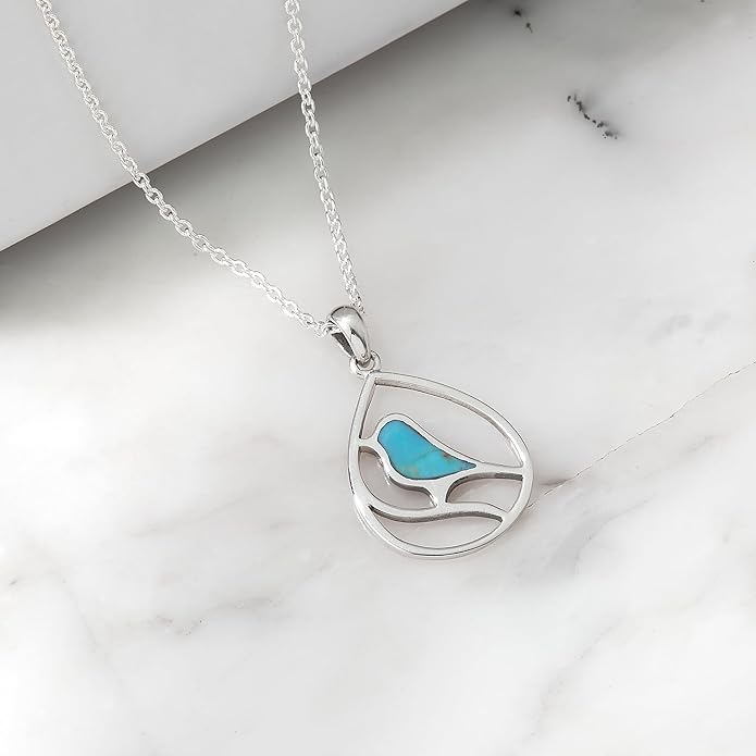 Boma Jewelry Sterling Silver Bird Necklace, 16 inches
