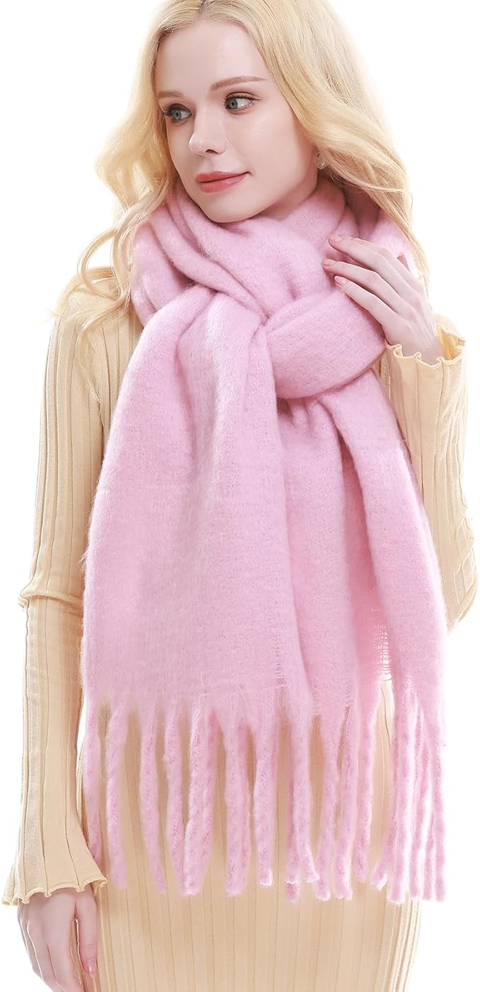 RIIQIICHY Chunky Scarf for Women Winter Warm Thick Scarves Oversized Blanket Scarf