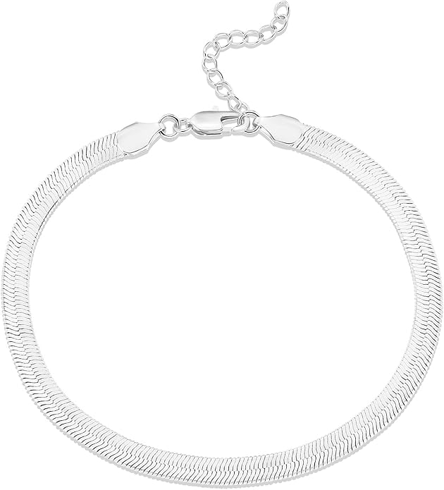 PAVOI 14K-18K Gold Plated Charm Link Flat Gold Anklets for Women | Beaded Marina Link Mariner Paperclip Snake Chain Jewelry Anklets