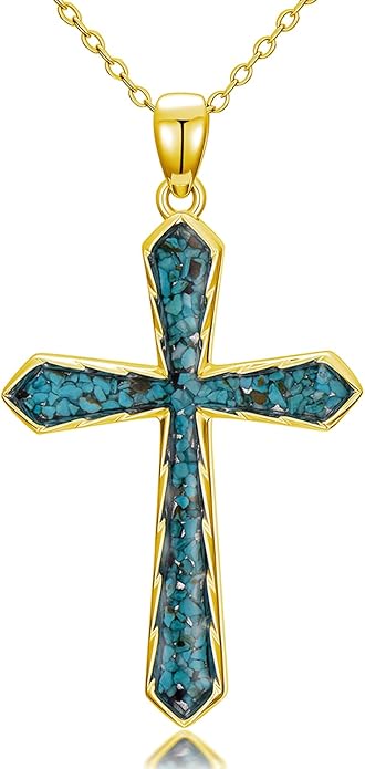 Cross Necklace for Women 925 Sterling Silver Cross Pendant Religious Christian Jewelry Faith Easter Gifts for Wife