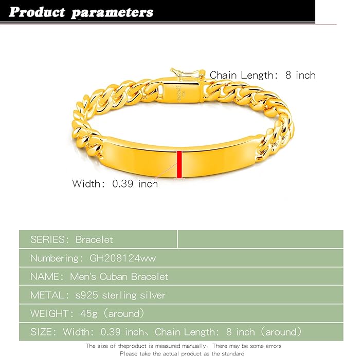 Men 925 Sterling Silver Solid Miami Cuban Link Chain Bracelet 12MM Rectangular Card Bangles 7 "7.5" 8 "8.5" 9 "9.5" 10" Thick Big Curb Cuban Chain Jewelry Gift