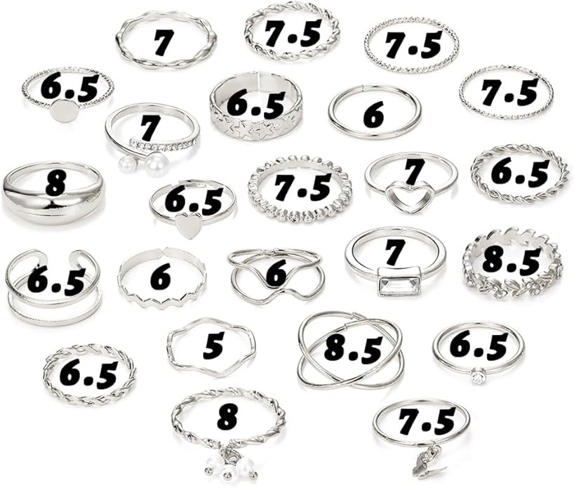 IFKM Gold Knuckle Rings Set For Women Vintage Stackable Joint Finger Midi Rings Dainty Cubic Zirconia Crystal Simple Twist Hollow Cute Rings Pack Jewelry Gift