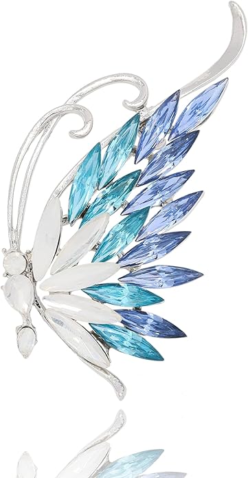 Butterfly Brooch Pins for Women Crystal Rhinestones Elegant Brooches Pins Wedding Jewelry Gift