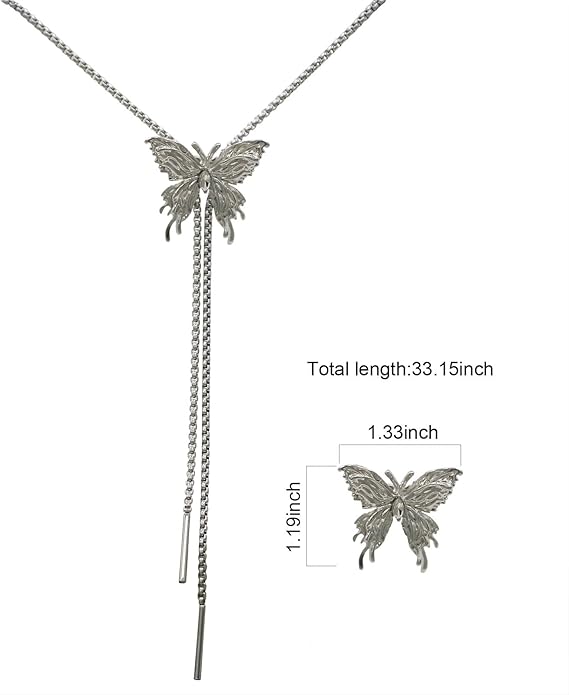 Irregular Y2k Long Y-shaped Necklace with Zircon Inlaid Sparkling Brick Tassel Pendant Double-Layer Chain High-end Fashion Accessory Women's