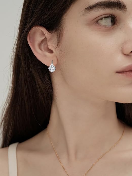 WINNICACA Leverback Earrings for Wonen 925 Sterling Silver Tree of Life Earrings Dangle Drop Turquoise Moonstone Moss Agate Heart Jewelry Gifts for Women Anniversary Birthday Christmas
