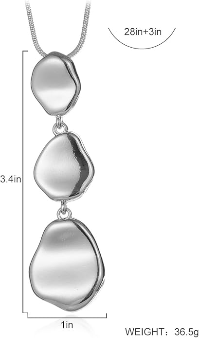 Long Pendant Necklaces For Women Multi-Layer Pendant Y Necklace Set Statement Pendant Chic Jewelry