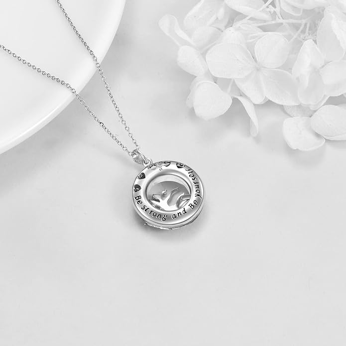 POPLYKE Sports Gifts for Girls Sterling Silver Gymnastics/Ballerina/Piano/Reading Heart-Shaped Pendant Necklace for Women