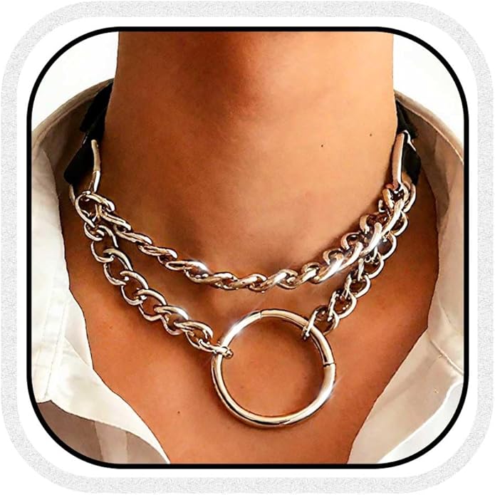 CLOACE Punk Leather Choker Necklace Black Gothic Collar Chokers Necklaces Wide Leathers Costume Jewelry Accessories for Women