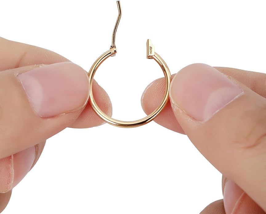 Barcarola 14K Gold Filled 3 Pairs Hoop Earrings for Women Hoop Earring Sets Earrings Lightweight Water Proof Tarnish Resistant