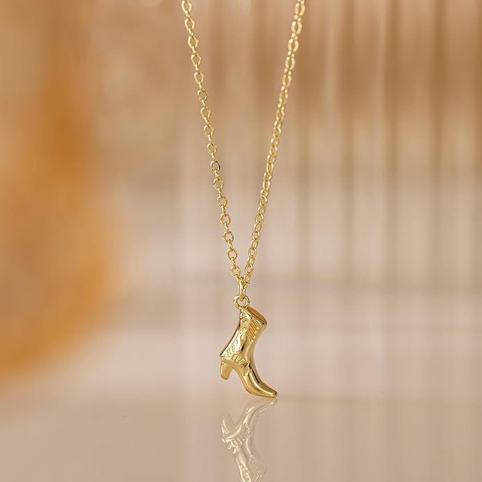 Gold Necklace for Women-14K Gold Plated Bow,Dragon,Shell, Palm Tree, Seahorse, Conch Shell,Sardines, Cowboy Boot,Bat,Bunny Pendant Beachy Jewelry for Women Gifts