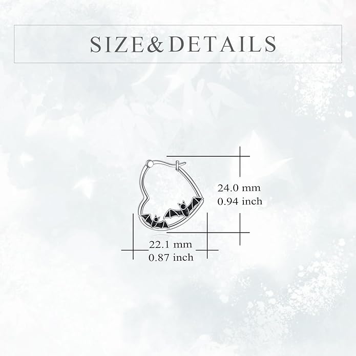 YFN Animal Earrings Sterling Silver Animal Heart Hoop Dangle Earrings Cute Jewelry Gifts for Women