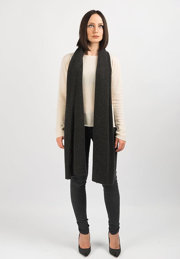 Dalle Piane Cashmere - 100% Cashmere Scarf - Made in Italy - Winter Neck Warmer (14" x 77") - Christmas Gift
