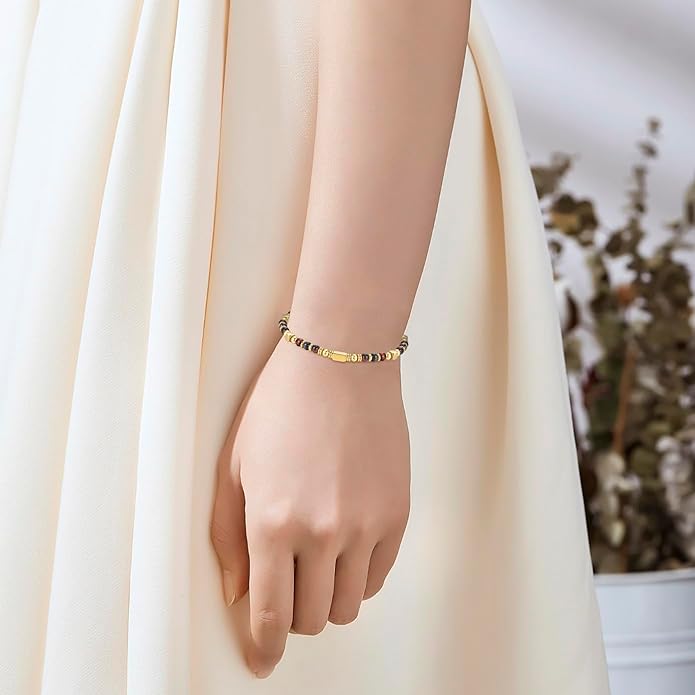 Beaded Bracelets for Women - Silver and Gold Boho Bracelets, Trendy Jewelry Gifts for Lover, Mom, Friends