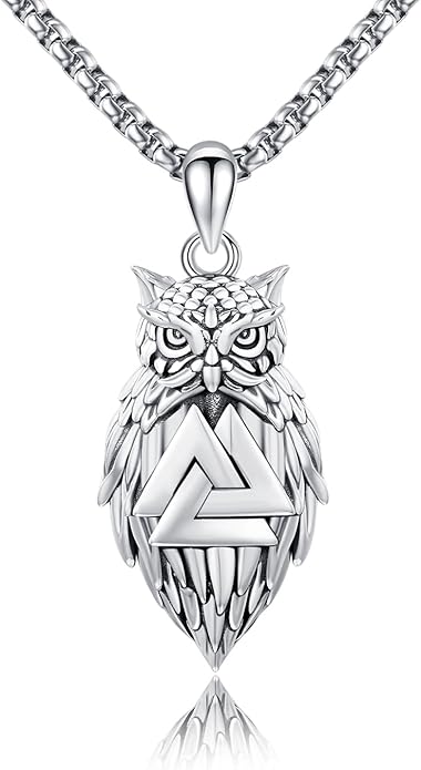 YueYuan Viking Necklace for Men 925 Sterling Silver Rune Amulet Pendant Nordic Necklace Viking Jewelry Gift for Father Husband Son