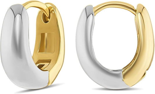 MILLA 14k Gold Huggie Earrings or Sterling Silver Huggie Earrings for Women Multipack & Individuals - Ear Huggers Earrings for Women Trendy Y2K Earrings, Preppy Earrings - Lightweight & Hypoallergenic