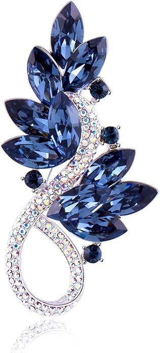 RAINBOW BOX Brooch Pins Rhinestone with Austria Crystal Jewelry Women's Brooches & Pins