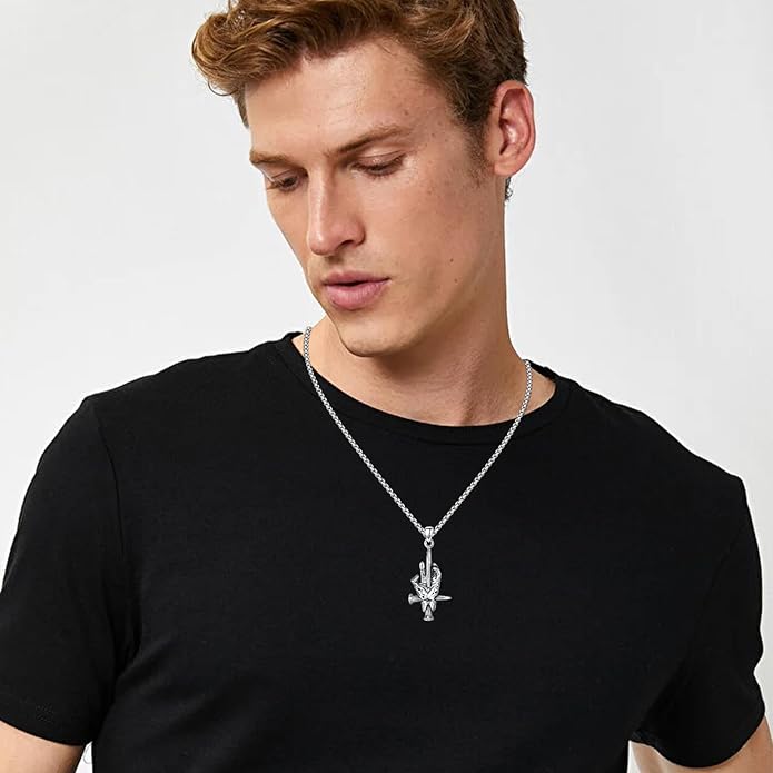 KoyeKei Sterling Silver Halloween Necklace Gothic Jewelry Gifts for Women Men