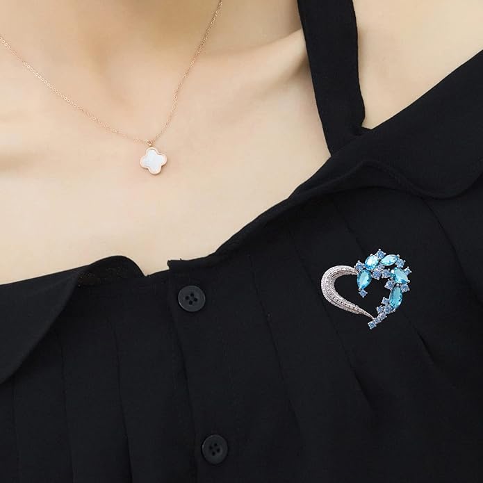 Brooch Pins for Women Girls Fashion Flower Crystal Rhinestone Pearl Jewelry