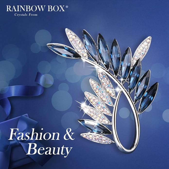 Flower Brooch,Broches Jewelry with Austria Crystal Women's Brooches & Pins
