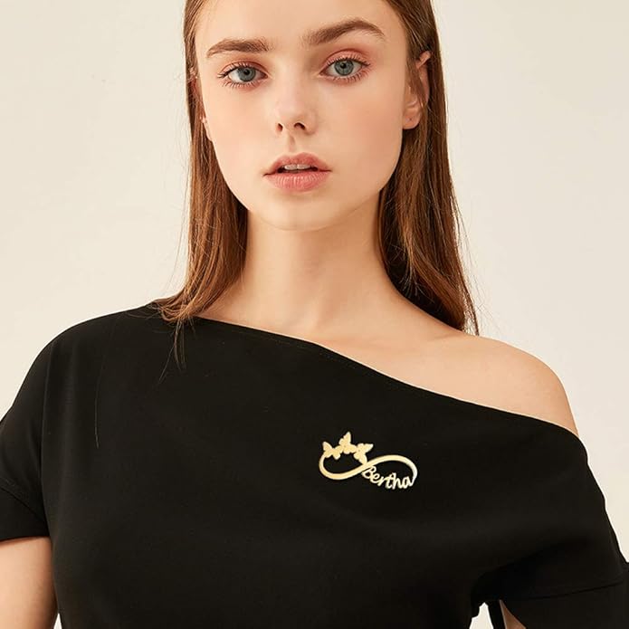 Albertband Name Brooch Pin Personalized Gifts for her Customized Name Brooch for Mother Women Fashion Pin Jewelry Christmas Gifts for mom