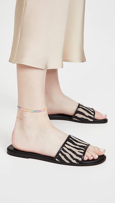 XIJIN 8Pcs Handmade Beaded Anklets for Women Boho Colorful Beads Ankle Bracelets Adjustable Foot Anklet Set