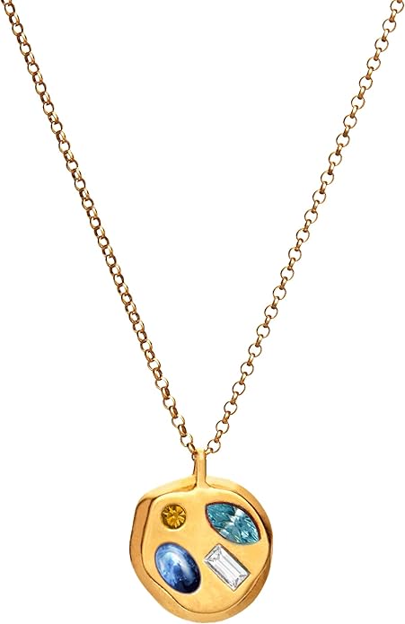 Birthdate 14k Gold Necklace for Women - 16-20in Adjustable 14 Karat Gold Chain with Lobster Clasp - Cadenas de Oro 14k Puro Para Mujer, Ladies Jewelry Birthstone