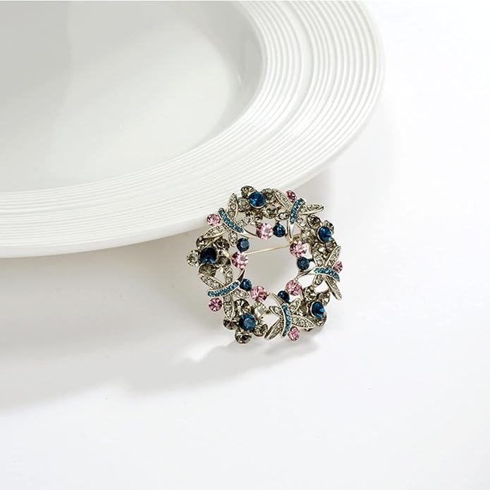 Brooch Pins Butterfly Bauhinia Flower Crystal Rhinestone Lapel Brooches for Women Girls Fashion Jewelry Gift