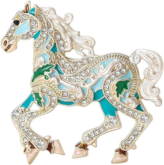 2026 New Year Of Horse Pin Brooch, Good Luck Chinese Zodiacs Horse Pins For Fashion Accessories Animal Lucky Charm Statue Feng Shui Gifts Jewelry For Women Men