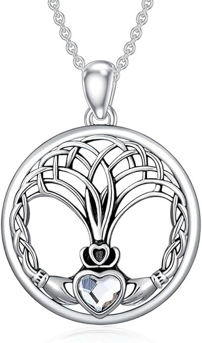 Seiyang 925 Sterling Silver Mustard Seed/Cross/Star of David/Triquetra Trinity Knot/Celtic/Claddagh Necklace Christian/Irish Jewelry Gifts for Women Mom Her
