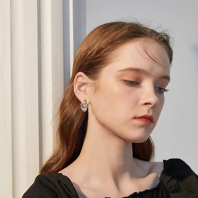 LILIE&WHITE Gold Chain Dangle Earrings - Women's Hypoallergenic Fashion Gift Earrings