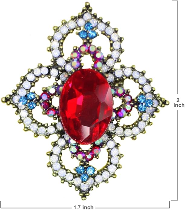 Brooch Pins for Women Girls Fashion Flower Crystal Rhinestone Pearl Jewelry