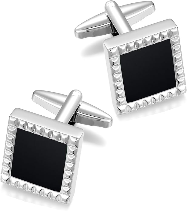 Dannyshi Cufflinks for Men Classic Wedding Business Shirt Cuff Links Set Gifts with Box