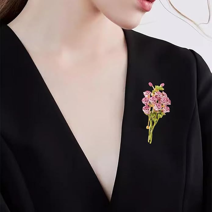 la luen Brooch Pins For Women Fashion Elegant Brooches Lapel Badges Coat Sweater Scarves Shawl Dress Accessory Wedding Party Prom Jewelry
