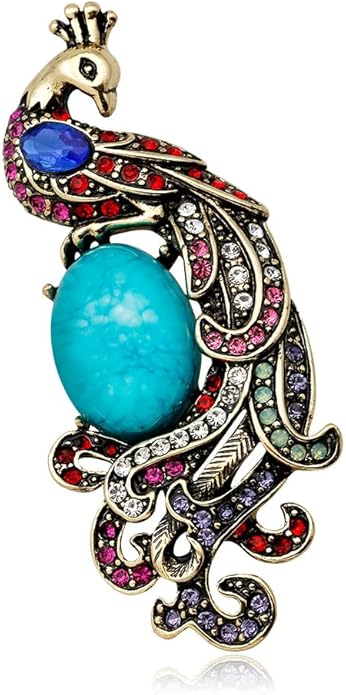 LuvQaze Animal Brooch for Women Men Zirconia Rhinestone Abalone Shell Animal Lapel Pin Christmas Birthday Holiday Gift for Wife Mother Girlfriend Daughter