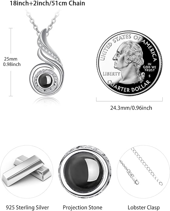 TANGPOET Birthstone Gemstone Necklaces for Women 925 Sterling Silver Dainty Pendant Jewelry Valentines Mothers Day Christmas Birthday Gifts for Mom Girlfriend Wife Daughter