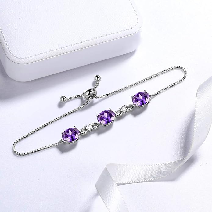 Aurora Tears 925 Sterling Silver 12 Birthstones Necklace/Earring/Ring/Bracelet Women Birthstone Pendant Crystal Fashion Birthday Jewelry Christmas Gift for Girls Women